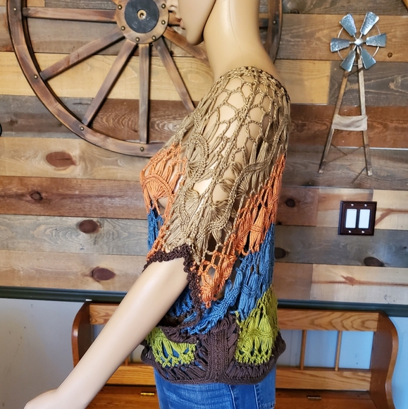 Luulla Mixed Colored Sexy Grid Cut Out Swim Cover up - Picture 4 of 6